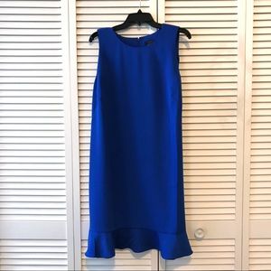 Blue spring ruffle hem dress - Ann Taylor Factory